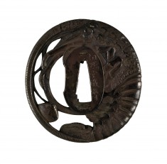 Tsuba with a Spiny Lobster
