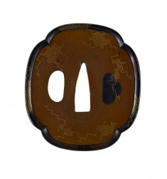 Tsuba with Lightning Pattern