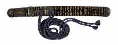 Dagger (aikuchi) with black lacquer saya and tsuka with bone inlay (includes 51.1271.1-51.1271.4)