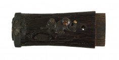 Tsuka in the Shape of a Branch with Monkeys and Eagle