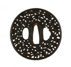 Tsuba with One Hundred Monkeys