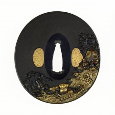 Tsuba with the Dragon King's Gifts to Hidesato