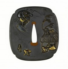 Tsuba with the Gods of Wind and Thunder