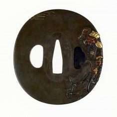 Tsuba with the Chinese General Kanyu on His Horse