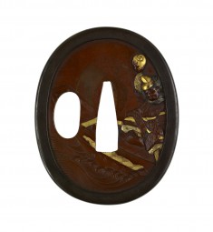 Tsuba with Kamatari with the Jewel