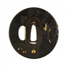 Tsuba with Hotei