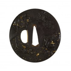 Tsuba with Chôryô and Kôsekikô