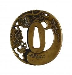Tsuba with a Gourd on a Vine
