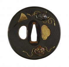 Tsuba with Three Noh Masks