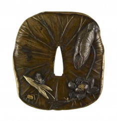 Tsuba in the Shape of a Lotus Leaf