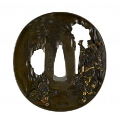 Tsuba with Enshi (Ch. Yen Tzu), One of the Twenty Four Paragons of Filial Piety