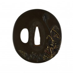 Tsuba with Autumn Flora