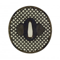 Tsuba with Lattice Pattern