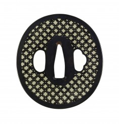 Tsuba with Lattice Pattern