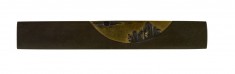 Kozuka with a Pagoda in Mountains