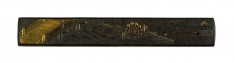 Kozuka of a Bridge, Water-wheel and Castle Wall
