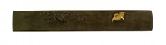 Kozuka with a Bat and Crescent Moon in Clouds