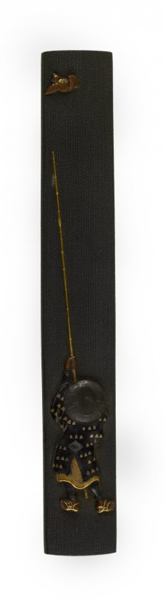 Kozuka with a Man and a Blowpipe