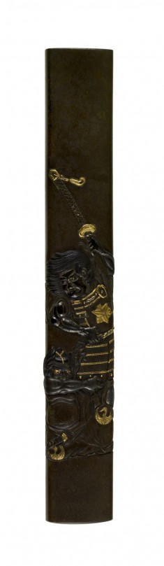 Kozuka with Asahina Saburo Grasping Soga Gorô's Armor