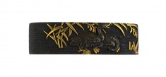Fuchi with Geese and Bamboo