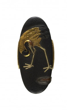 Kashira with Crane