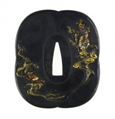 Tsuba with Shôki the Demon Queller Chasing Demons