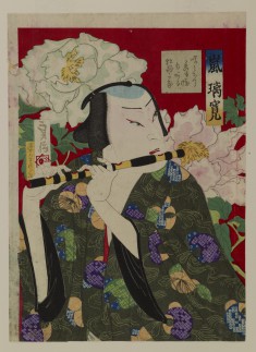The Actor Arashi Rikan IV Playing the Flute