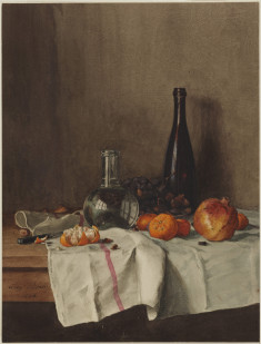 Still Life with Wine, Water, Fruit, and Nuts