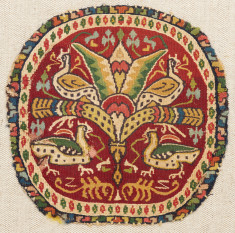 Garment Fragment with Tree and Birds