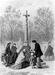 Group of Persons at the Foot of a Cross in the Cemetery Thumbnail