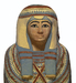 Mummified Human Remains of a Woman Inside a Painted Cartonnage Thumbnail