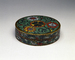 Circular box with Tokugawa (aoi) crest and floral patterns Thumbnail
