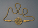 Necklace with Large Open-Work Disk and Snakes' Head Closure Thumbnail