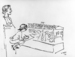 Court, girl sketching a sarcophagus Thumbnail
