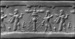 Cylinder Seal with Winged Animals with Human Heads and a Bird Thumbnail