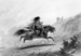 An Indian Girl (Sioux) on Horseback Thumbnail
