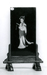 Lacquer table screen & wooden stand; Female figure with poem on reverse Thumbnail