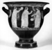 Bell Krater with Satyrs and Maenads and Three Draped Men Thumbnail