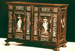 Table Cabinet with Allegorical Figures Holding Musical Instruments Thumbnail