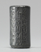 Cylinder Seal with Two Figures and an Inscription Thumbnail
