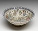 Bowl with Fighting Horsemen, Armed Figures, and Sphinx Thumbnail