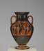Amphora with Dionysus with Entourage and Departure Scene Thumbnail