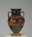 Amphora with Dionysus with Entourage and Departure Scene Thumbnail