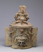 Maya Polychrome Lidded Urn with Seated Figure Thumbnail