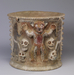 Polychrome Figural Urn with Jaguars and Skulls Thumbnail