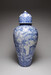 Arita Ware Covered Jar with a Panel Depicting a Collection of Antiques in a Chinese Garden Thumbnail