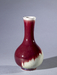 Vase (kabin) with red flambe glaze Thumbnail