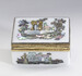 White Glass Snuffbox with Shell Decorations Thumbnail