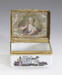 White Glass Snuffbox with Shell Decorations Thumbnail