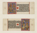 Two folios from the "Kalpasutra" illustrating King Siddhartha at Court and the Renunciation of Mahavira Thumbnail